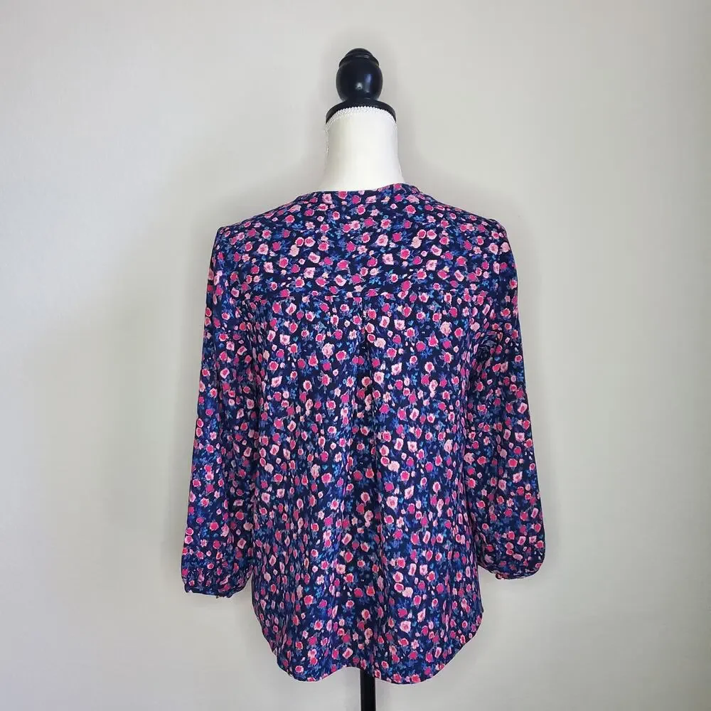 J. Crew Popover Floral Blouse XS